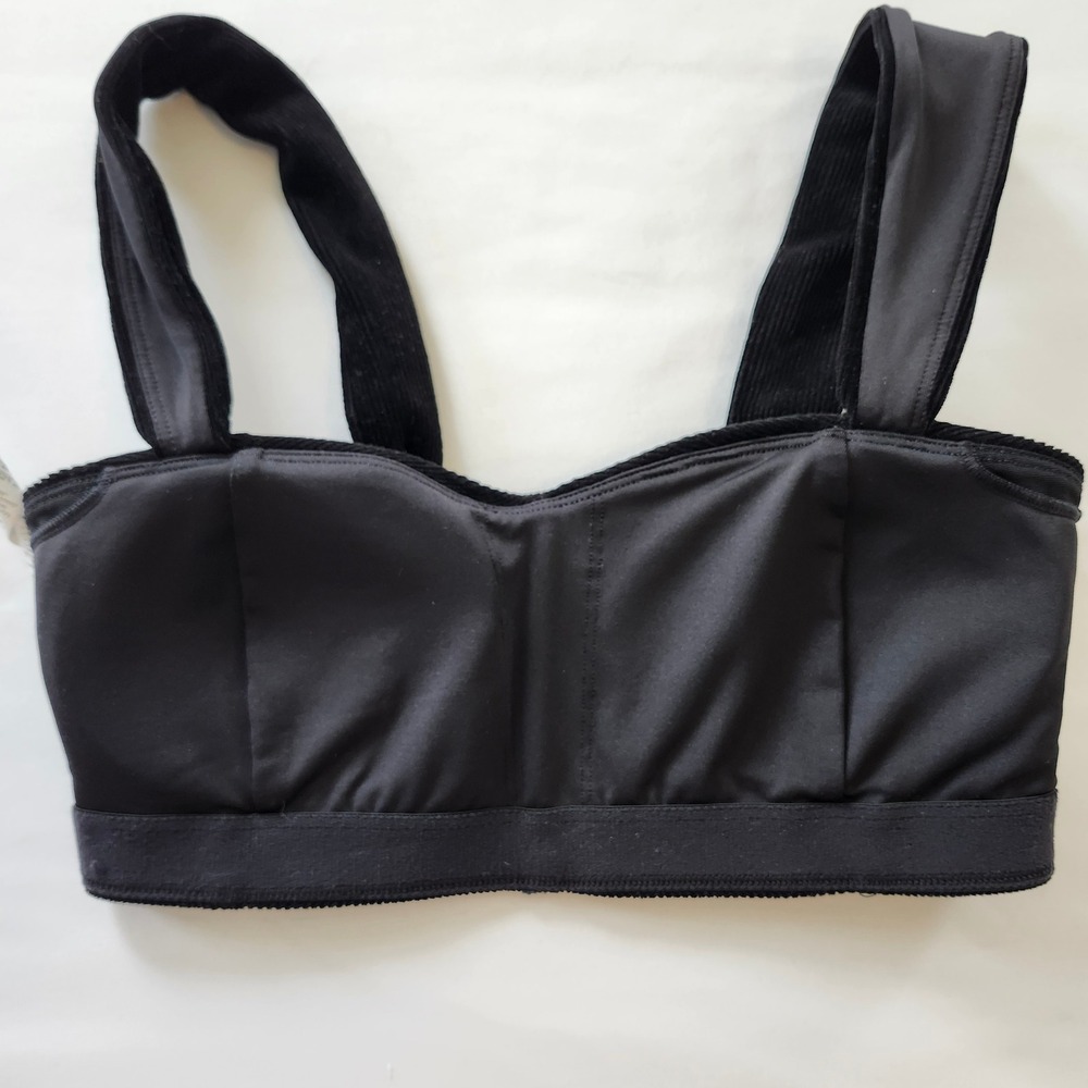ALO Yoga Winter Break Micro Corduroy ribbed Sports Bra Black W9576R Womens XS - Picture 7 of 8